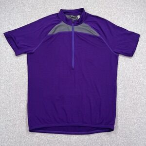 Ibex Pulse Cycling Jersey Mens XL Purple Merino Wool Short Sleeve Made in USA